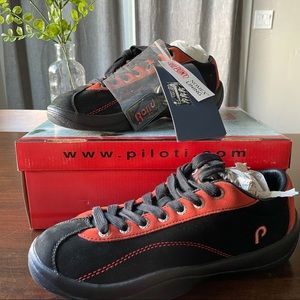 Piloti Racing/Driving Shoes - Monaco - Black/Red - Size 7